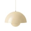 Závěsná lampa Flowerpot VP2 Ø 50 cm ve vanilkové barvě od &Tradition