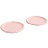 Sada 2 růžových talířů z kolekce Barro od dánské značky HAY