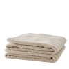 Bavlněná osuška s béžovo-bílými proužky od švédské značky Tell Me More
