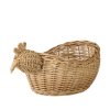 Ratanový košík ve tvaru slepice