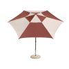Slunečník z kolekce Terrazza v kombinaci krémové a vínové s rozměrem 300 cm od HAY
