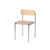 Židle Offset "Chrome / Oiled Oak" MOEBE - chromová konstrukce a olejované dřevo