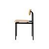 Židle Offset "Black / Lacquered Oak" MOEBE - černá práškově lakovaná podnož a lakovaný dub