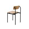 Židle Offset "Black / Lacquered Oak" MOEBE - černá práškově lakovaná podnož a lakovaný dub