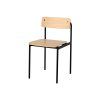 Židle Offset "Black / Lacquered Oak" MOEBE - černá práškově lakovaná podnož a lakovaný dub
