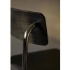 Židle Offset "Chrome / Black" MOEBE - s chromovým podnožím a černým sedákem