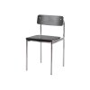 Židle Offset "Chrome / Black" MOEBE - s chromovým podnožím a černým sedákem