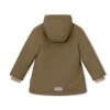 Technicky špičková bunda na zimu pro děti v hnědé barvě od značky Mini A Ture - zezadu