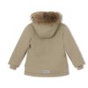 Technicky špičková bunda na zimu pro děti v béžové barvě od značky Mini A Ture - s kožíškem na kapuci