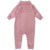 Roztomilý overal se zipem z merino vlny v růžové barvě od značky Lillelam - pohled zezadu