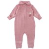 Roztomilý overal se zipem z merino vlny v růžové barvě od značky Lillelam
