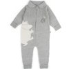 Roztomilý šedý merino overal s postavičkou Moomina od značky Lillelam