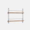 Policový systém Magazine "MS.65.1." MOEBE - Oak / Stainless Steel