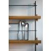 Policový systém Magazine "MS.180.2." MOEBE - Oak / Stainless Steel