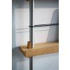 Policový systém Magazine "MS.180.2." MOEBE - Oak / Stainless Steel