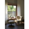 Pouf Little Petra ATD1 "Walnut / Sheepskin Moonlight" &Tradition
