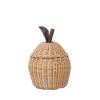 Koš do dětského pokoje, ratanový úložný koš Apple Small "Natural" ferm LIVING