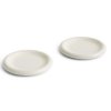 Bílé talíře, sada 2 talířů Barro Ø 18 cm "Off-white" HAY