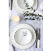 Talíř Julemorgen Garlands Ø 25 cm WIK & WALSØE se sněhovými vločkami a srdíčky