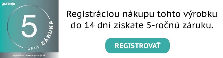 5 rokov záruka Gorenje mikrovlnka