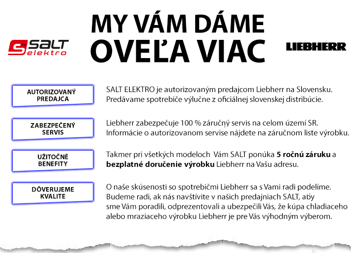 Liebherr - výhody nákupu v SALT ELEKTRO