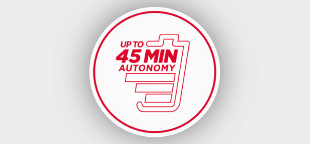 Lítiová batéria vám poskytne výdrž až 45 minút v automatickom režime