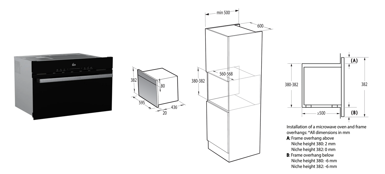 Gorenje BM341M3DBGH rozkres na zabudovanie