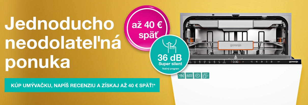 Gorenje Cashback na umývačky riadu 