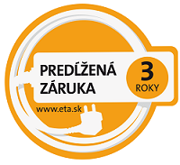 3 roky záruka na konektor kanvice ETA