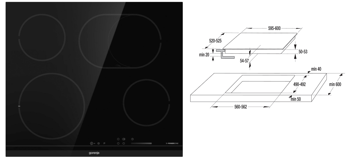 Gorenje ECS648BCSC indukčná doska