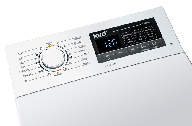 LORD W9 4.GN - ovládací panel a displej práčky