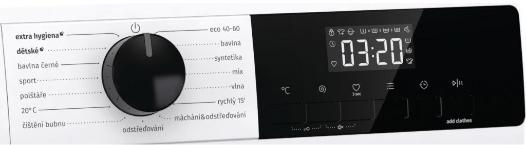 Programy práčky GORENJE WESI62AS