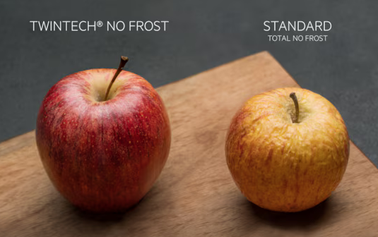 Pokročilá technológia TwinTech® No Frost využíva samostatné chladiace okruhy pre chladničku a mrazničku.