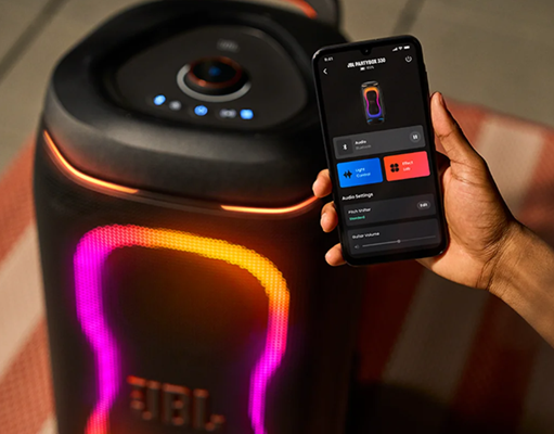 JBL PartyBox 330 s rozšírenými nastaveniami pomocou aplikácie