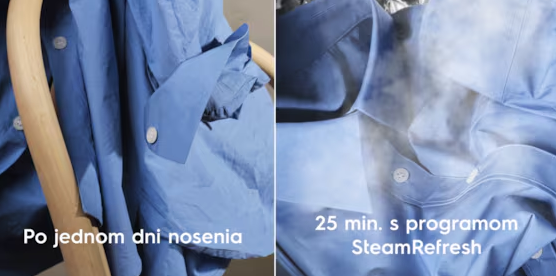 Osviežte parou a znova noste, ušetríte až 96 % vody
