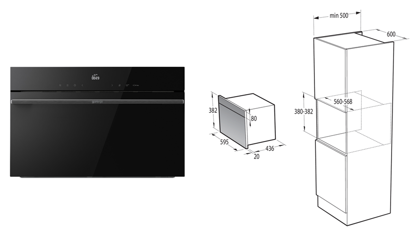 Gorenje BM341G3TDBGH vstavaná mikrovlnka