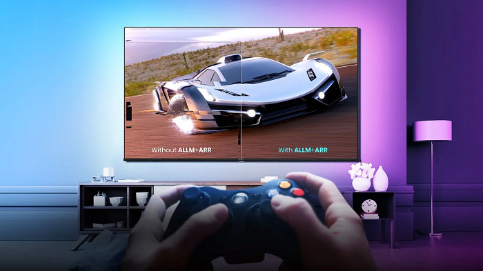 herný mód SMART TV Hisense 65E7HQ