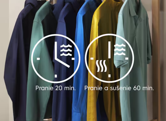 OneGo 20/60 min. – pranie a sušenie už za jednu hodinu