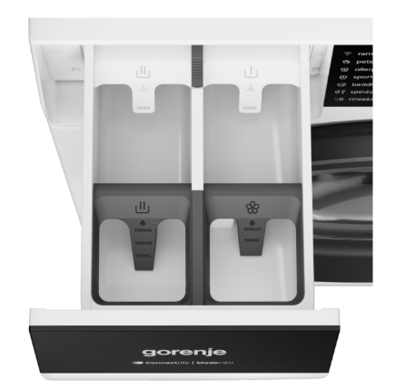 Zásuvka EasyDosing zjednodušuje prípravu prania a zabraňuje rozliatiu pracieho prostriedku