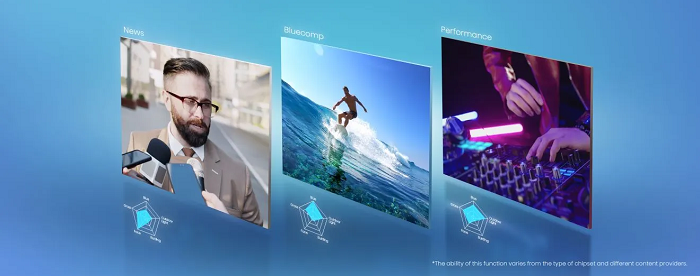 AI upscaler SMART TV Hisense 65E7HQ