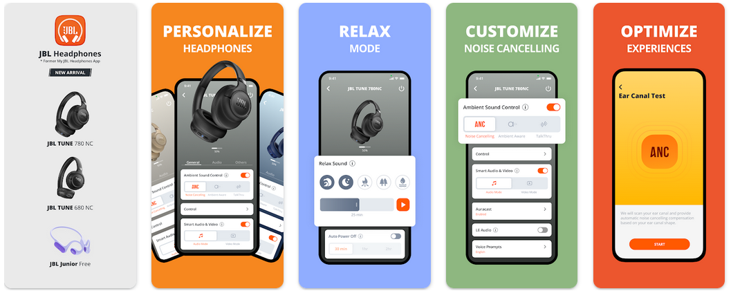 Prispôsobenie zvuku cez aplikáciu JBL Headphones