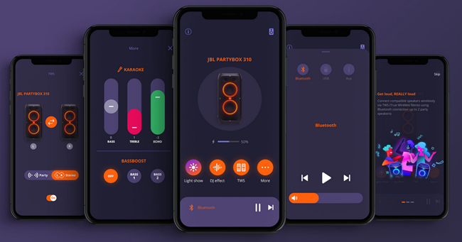 Aplikácia JBL PartyBox