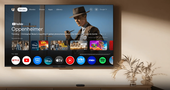 Google TV™ zhromažďuje filmy, relácie a ďalší obsah z vašich aplikácií a odberov a organizuje ich len pre vás. 