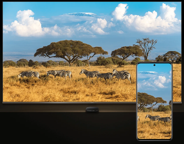 Jednoducho prenášajte filmy, relácie, fotografie a ďalší obsah z telefónu alebo tabletu priamo do televízora (vyžaduje aplikácie s podporou Google Cast).
