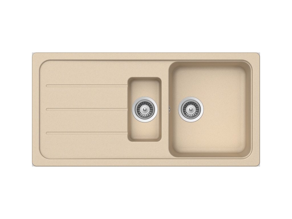 Schock Formhaus D-150L + sifón bez excentra COLORADO/MOONSTONE