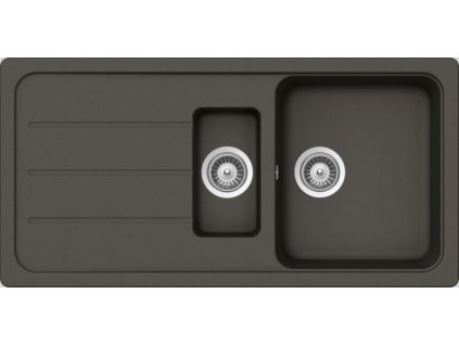 Schock Formhaus D-150L + sifón bez excentra ASPHALT