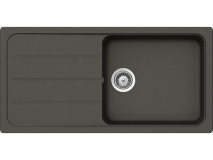 Schock Formhaus D-100L + sifón bez excentra ASPHALT