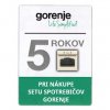 Gorenje 5 rokov záruka – vstavané rúry (pri kúpe setu)