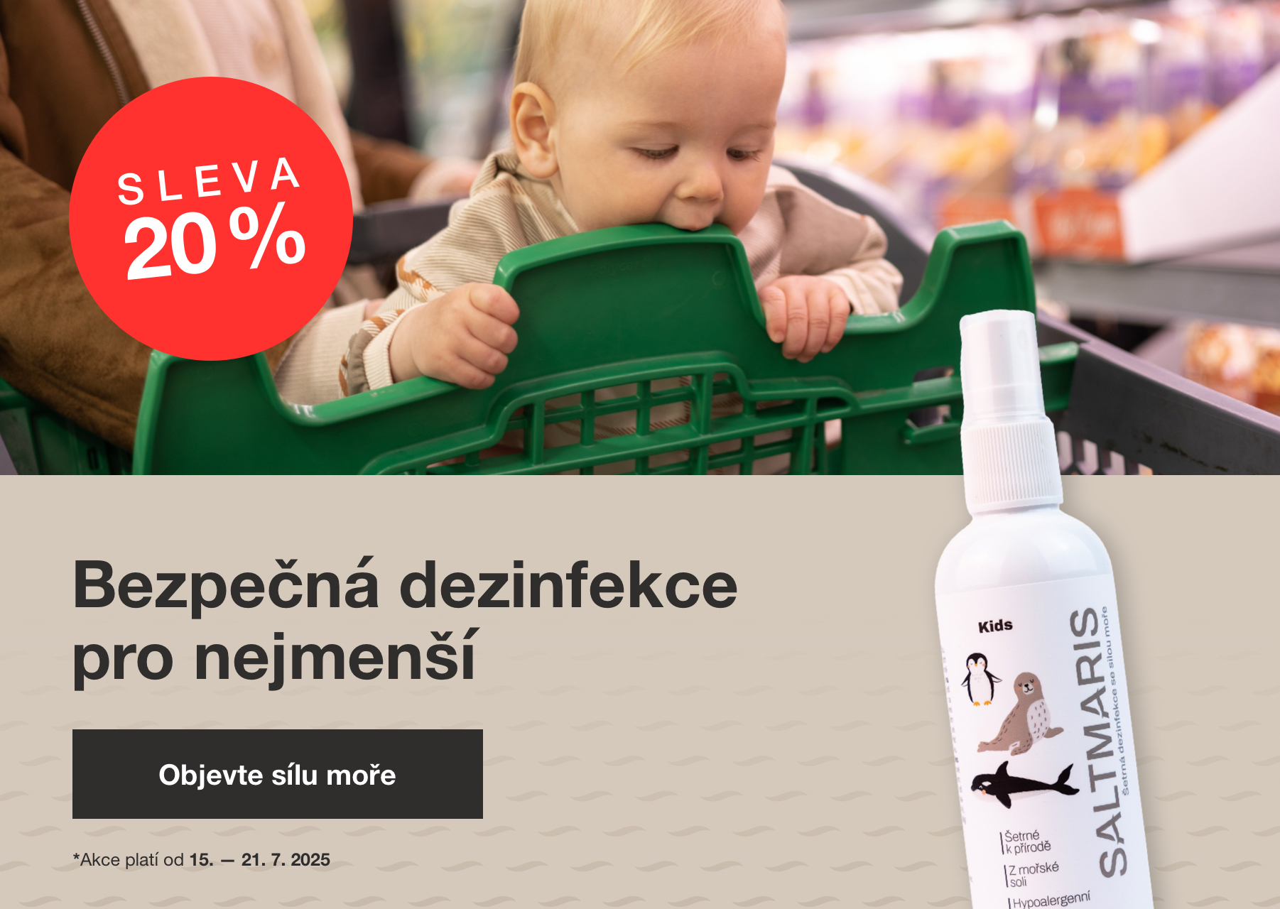 Akce 20 % dětská dezinfekce
