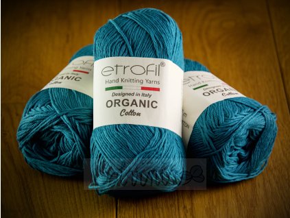 Příze bio bavlna petrolejová